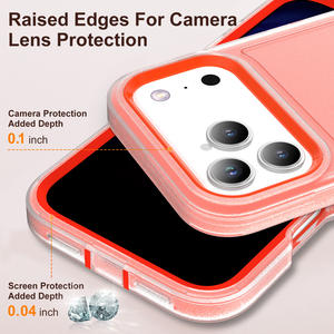 Funda para <span class=keywords><strong>iPhone</strong></span> 17 Pro Max, 3 en 1, Protección Contra Caídas con Soporte, Funda Protectora para Teléfono Móvil para <span class=keywords><strong>iPhone</strong></span> 17 Pro Max 16e 15 14 - Product Image 2