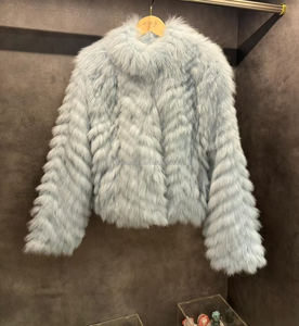 <span class=keywords><strong>Abrigo</strong></span> de Piel Sintética Grueso y Cálido de Moda para Mujer, Venta al por Mayor del Fabricante, Camisa a Medida de Piel de Zorro Auténtica, Superventas - Product Image 6