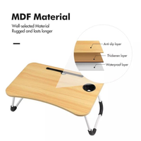 Bureau d'ordinateur Portable pliable, vente en gros, Table d'ordinateur Portable pliante en bois, bureau d'ordinateur sur le lit
