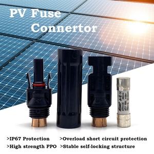 ขั้วต่อฟิวส์ PV 20A สำหรับระบบโซลาร์เซลล์ กันน้ำ IP67 สีแดง/ดำ ทนไฟ 94-V0 หน้าสัมผัสทองแดงเคลือบดีบุก PPO - Product Image 2