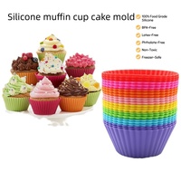 Maßgefertigte Lebensmittelechte Baby-Silikon-Muffinförmchen Perforierte Backformen für Schokolade und Donuts Küchenzubehör Backformen