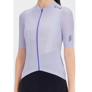 Maillot de cyclisme d'été EVR-2024 pour femmes, haut à manches courtes, séchage rapide, respirant, mélange de coton, fabriqué en Chine, vélo de route professionnel - Product Image 5
