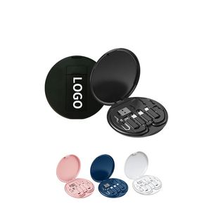 2024 60w Data <b>Cable</b> Storage Set Round Multifunctional USB Type C Fast <b>Charging</b> <b>Cable</b> Box Kit with Pin - Product Image 5