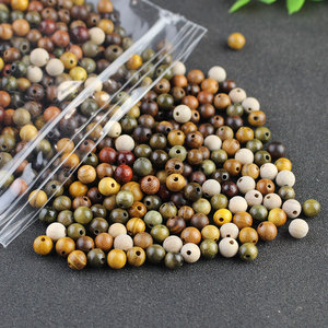 Perles rondes en bois de santal de 6mm, perles en vrac pour la fabrication de bracelets, accessoires de bijoux, perles d'espacement, perles en bois naturel - Product Image 1