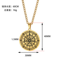 Collier Vintage Wiccan en acier inoxydable pour réparation de sorcières, collier amulette de pentagramme béni de salomon, offre spéciale