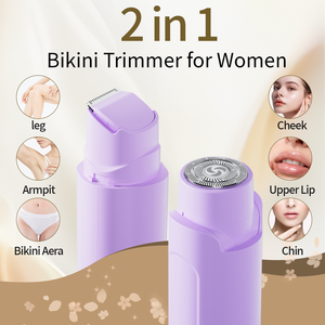 Recortadora de Pelo Eléctrica Recargable de Doble Cabezal, Impermeable, para Hombres y Mujeres, para Zona Íntima, Axilas, Línea del Bikini - Product Image 2