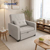 Fauteuil-lit convertible compact, canapé-lit escamotable, chaise-lit individuelle pour chambre à coucher, petit appartement, mobilier de maison