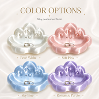 Boîte de rangement pour bijoux en forme de nuage, décor en strass, organisateur d'artisanat en plastique, boîte à bibelots créative pour bagues, boucles d'oreilles, colliers