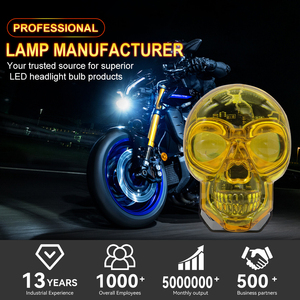 Faros Delanteros LED con Diseño de Calavera, Luces Antiniebla para Motocicleta, Color RGB, Resistentes al Agua IP67, 2 Lentes, Garantía de 2 Años - Product Image 5