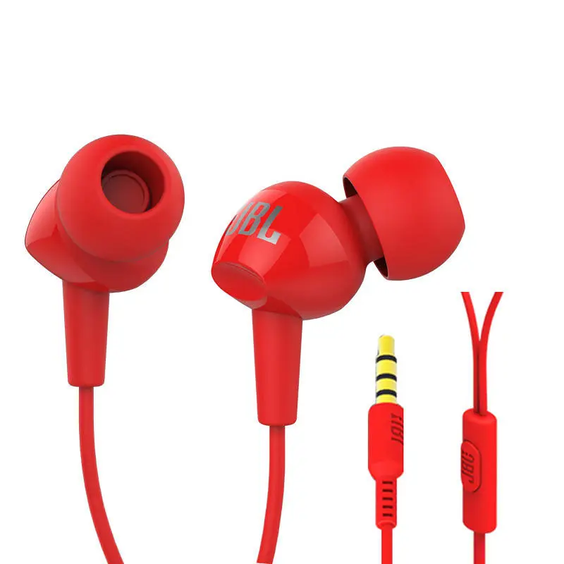 JBL Original C100Si 3.5mm Wired Button Remote and Microphone Music Sports Headset JBL Earbuds In-Ear Headphones