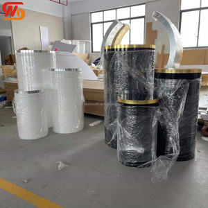 แท่นอะคริลิกรูปทรงกลมคุณภาพสูง ใส สำหรับจัดแสดงดอกไม้ในงานแต่งงาน งานอีเว้นท์ งานปาร์ตี้ และตกแต่งเวที - Product Image 3