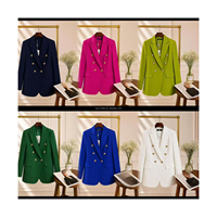 Blazer Femme Multicolore Coupe Slim à Bouton Unique – Veste de Costume Professionnelle pour Bureau – Vente Chaude pour l'Afrique et le Moyen-Orient (Vente en Gros)
