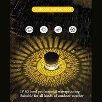 Lampes solaires décoratives TSINYE Mandala, étanches pour extérieur, lumière blanche chaude, montage mural automatique en métal pour jardin/patio/clôture