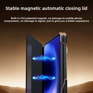 Étui de téléphone pour Pura XMax, entièrement enveloppant, avec rabat magnétique, support rotatif, double protection de la charnière, étui pour téléphone à écran pliable - Product Image 3