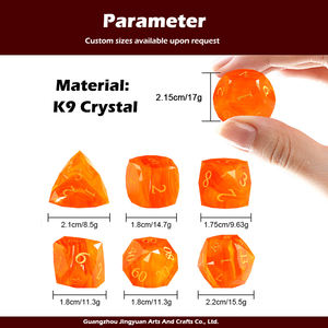 Jingyuan 7 יח 'קוביות עין דרקון קצה סט אבני חן סט סט של אבני חן עבור מבוכים ודרקונים dnd - Product Image 3