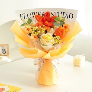 Ramo de Flores Tejidas a Mano para el Día de la Madre, Ramo de Rosas de Ganchillo para Regalos del Día de San Valentín - Product Image 2