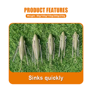 Howell Stealth Coating <span class=keywords><strong>Surfcasting</strong></span> Plomo Sputnik Pesos de pesca 80g/100g/150g/200g/250g Verde para River <span class=keywords><strong>Surfcasting</strong></span> - Product Image 4