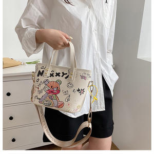 Bolso cruzado de moda para mujer, bolso de mano personalizado con estilo de garabato, bolsos de hombro con hebilla para mujer - Product Image 4