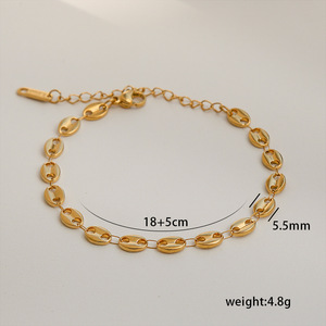 <b>Stacking</b> Chain <b>Bracelet</b> | 18K PVD Stainless Steel Minimalist Gold Link <b>Bracelet</b> for Women DIY Jewelry Accessories - Product Image 2