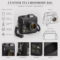 Sac bandoulière personnalisé pour appareil photo avec lentille de projection, pour femmes et hommes, idéal pour les voyages, le quotidien, cadeau, commande en gros