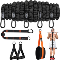 HSM Wholesale Ensemble de bandes de résistance de haute qualité en tube de latex avec ancre de porte pour kit de gym à domicile