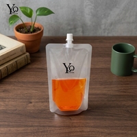 Pochette cosmétique PET avec bec verseur – Sachets de voyage rechargeables pour jus, gel et bière