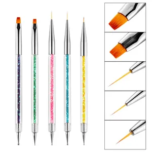 5Pc Nails Art Dotting Pen Acrylic Drawing <b>Liner</b> Supplies Brush Rhinestone Gems Picker UV Gel Painting Manicure Accessoires <b>Tools</b> - Product Image 3