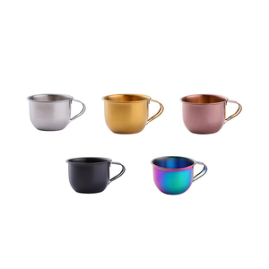 Vaso metálico irrompible color dorado con asa, reutilizable para niños, para agua, vino, etc., OEM ODM, DSF76, para el hogar y el jardín de infantes. - Product Image 4