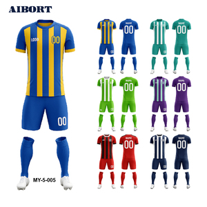 Pour Aibort personnalisé OEM maillot de football de sport pour hommes de haute qualité respirant antibactérien séchage rapide Polyester Spandex football - Product Image 1