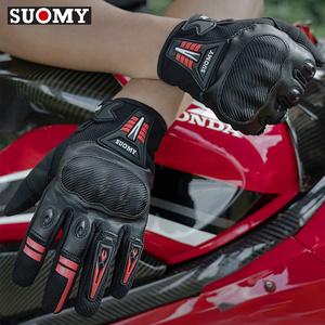 ถุงมือมอเตอร์ไซค์ Suomy Summer Breathable ระบายอากาศได้ดี ป้องกันการตกกระแทก ป้องกันการชน ถุงมือขับขี่มอเตอร์ไซค์แบบเต็มนิ้ว รองรับหน้าจอสัมผัส - Product Image 6