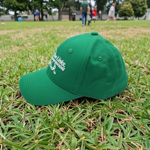 Liens incorporés chapeau de Baseball vert personnalisable à la mode Design sportif arcs motif caoutchouc Logo taille unique pour couvre-chef de camp - Product Image 2