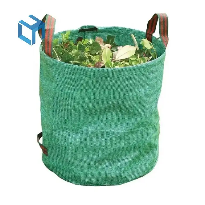 Pop up keranjang rumput pemandangan kolam daun kolektor tegak tas rumput dapat digunakan kembali halaman tas limbah dapat digunakan kembali wadah daun di Shandong