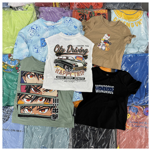 Vente en gros usine : T-shirts en coton pour enfants, vêtements d'occasion tendance, Ropa de Bebe, T-shirts pour enfants, livraison aléatoire, T-shirts streetwear pour enfants - Product Image 1