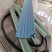 Porte à enroulement horizontale moderne en PVC/ABS pour cuisine et salle de bain/toilettes en camping-car avec structure démontable