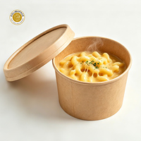 Gobelets à soupe en papier kraft recyclables et écologiques OOLIMA, contenants jetables personnalisables avec logo pour soupe chaude à emporter