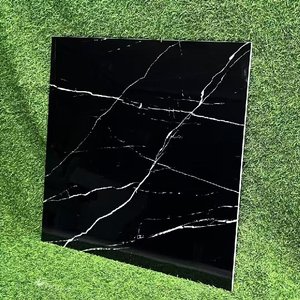 Carrelage en porcelaine super <span class=keywords><strong>noir</strong></span> effet marbre antidérapant de luxe pour la maison, vente en gros, 600*600, carrelage en porcelaine pour salon, carrelage de sol 60x60 - Product Image 1