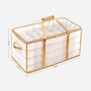 Boîte de <span class=keywords><strong>rangement</strong></span> pliable rectangulaire pour Noël avec séparateurs en plastique PP - Product Image 6