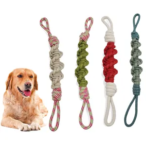 Hot Sale Eco-friendly Durable Dog Dental Cleaning Toys Cotton Rope Dog Chew Toy pet toys for chewing