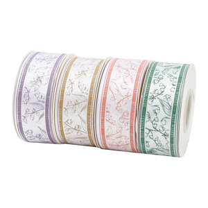 Nine-Colored Ribbon Floral Satin Ribbon 1-1/2 Inch Double Face Printed Craft Decoration Europe And America Style - Product Image 5