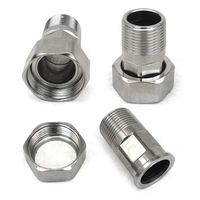 HOYU Pipa Pas Dibuat Khusus Union Casting Stainless Steel Konektor Meter Air Kran Kamar Mandi O-ring Konektor Lurus