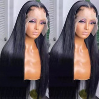 Perruque SDD en cheveux naturels vietnamiens bruts, ultra-lisses, avec frontal en dentelle suisse HD, double densité, cuticules alignées