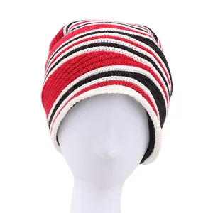 قبعة صغيرة متماسكة ترهل فضفاض الراستا كاب الرجال النساء شريط الجامايكي الراستا قبعة مصنوعة من الكروشيه