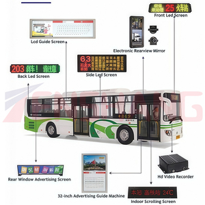 Nhà máy tùy chỉnh huấn luyện viên phía sau cửa sổ đích dòng dẫn quảng cáo màn hình phía trước và phía sau dòng hiển thị xe buýt bên trong màn hình dẫn - Product Image 3
