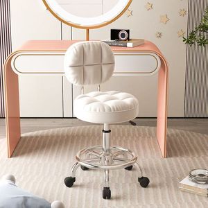 Silla de Pedicura Hidráulica Redonda Ajustable con Ruedas para Salón de Belleza, Masajes y Sala de Estar - Product Image 3