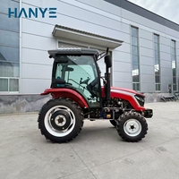 Landwirtschaftlicher Mini-Traktor 50PS-80PS 4WD mit Kabine Kleiner Gartentraktor 4x4 Radmotor-Traktor