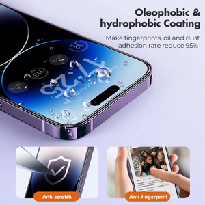Film de protection d'écran en verre trempé 3D ultra transparent bleu sexy pour iPhone 14 Pro, film de protection de téléphone portable tendance - Product Image 5