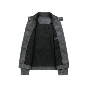 Chaqueta de motociclista americana personalizada con logo para primavera y otoño, para hombres y mujeres, estilo retro con remaches, nueva y atractiva. - Product Image 4