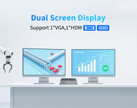 Komputer Embedded Hot IWILL dengan CPU J3710, Port VGA HD, 8xUSB, 6xCOM, Konstruksi Logam Tanpa Kipas