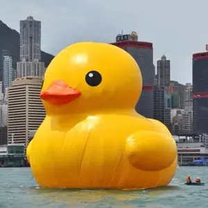 Balão grande inflável do pato da borracha amarelo da água de pvc da propaganda grande para venda