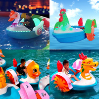 Bateaux électriques gonflables en forme de cygne pour parc d'attractions, vente chaude d'usine, avec lumière LED pour piscine gonflable